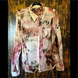 Guess Shear Print Blouse XL